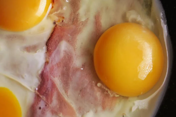 Close Shot Delicious Roasted Egg Bacon — Stock Photo, Image