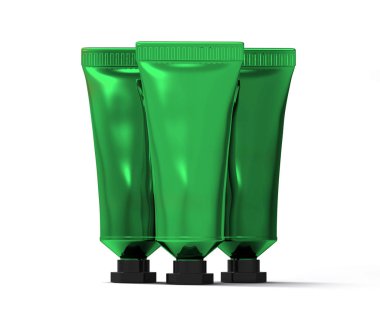 tüpler 3D render illüstrasyon tasarlanmış seti