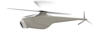 tasarlanmış drone Helikopter 3D render illüstrasyon