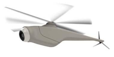 tasarlanmış drone Helikopter 3D render illüstrasyon