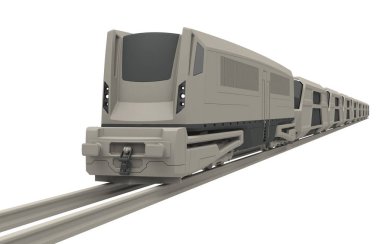 tasarlanmış modern Tren 3D render illüstrasyon