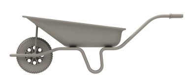 tasarlanmış el arabası 3D render illüstrasyon