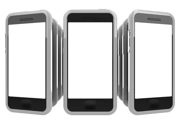 akıllı telefonlar 3D render illüstrasyon tasarlanmış satırlar