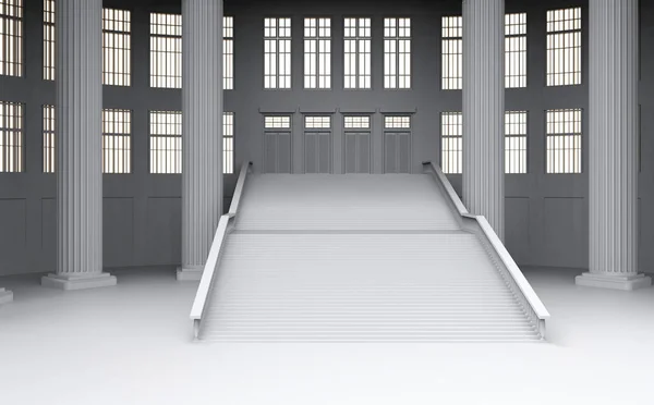 3d model of palace steps indoors