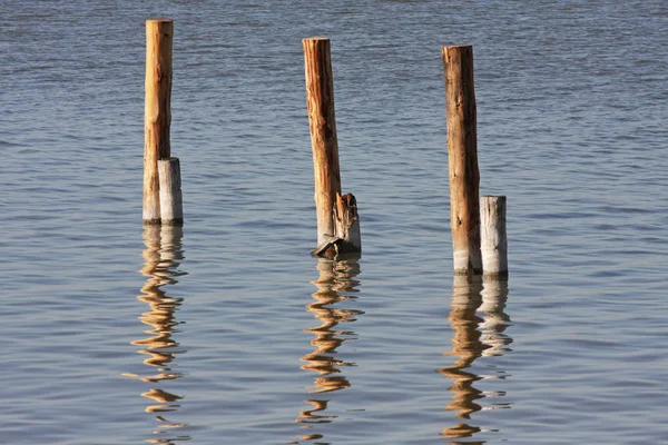 Malerischer Blick Auf Einen Holzsteg Wasser — Stockfoto