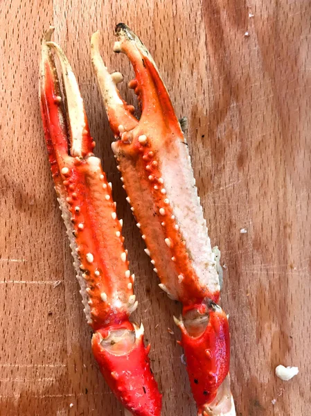close-up shot of uncooked lobster claws