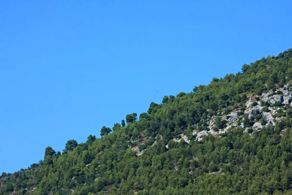 Foto Cênica Belas Montanhas Paisagem Dia Ensolarado Para Fundo — Fotografia de Stock