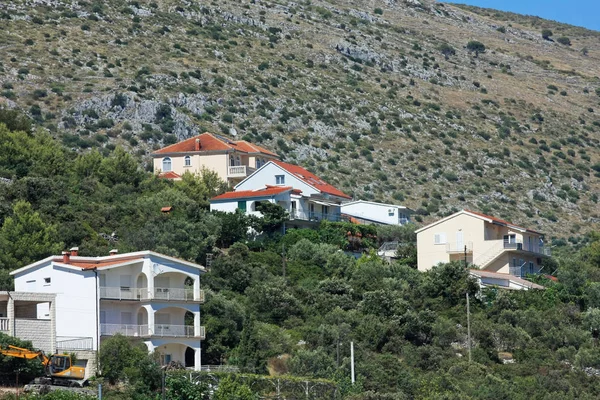 Vista Panorámica Las Casas Las Montañas Del Pueblo —  Fotos de Stock