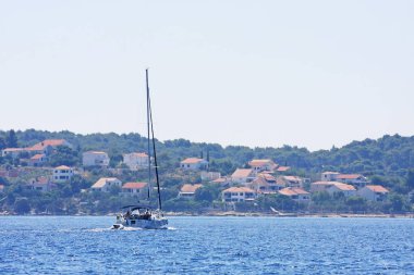 güneşli bir gün güzel mavi deniz doğal çekim