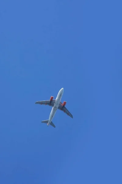 Festői Kilátás Nyílik Repülőgép Repül Égen — Stock Fotó