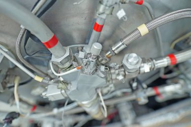 Araç motor detaylarının yakın görüntüsü