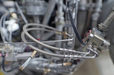 Araç motor detaylarının yakın görüntüsü