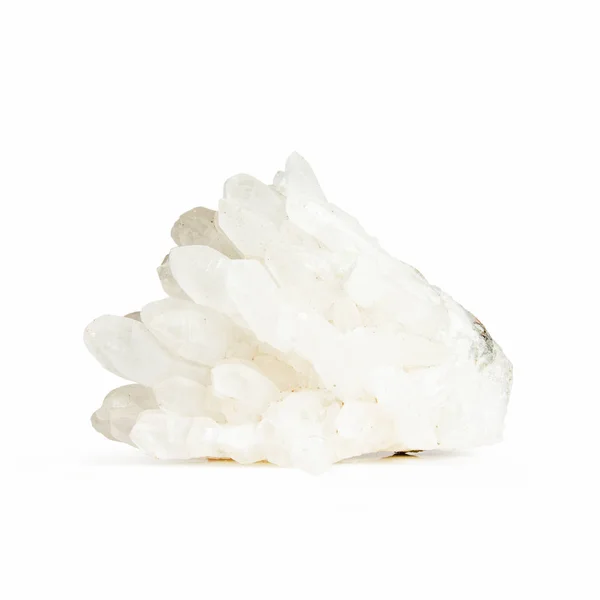 Beyaz arkaplandaki mineralin yakın görüntüsü