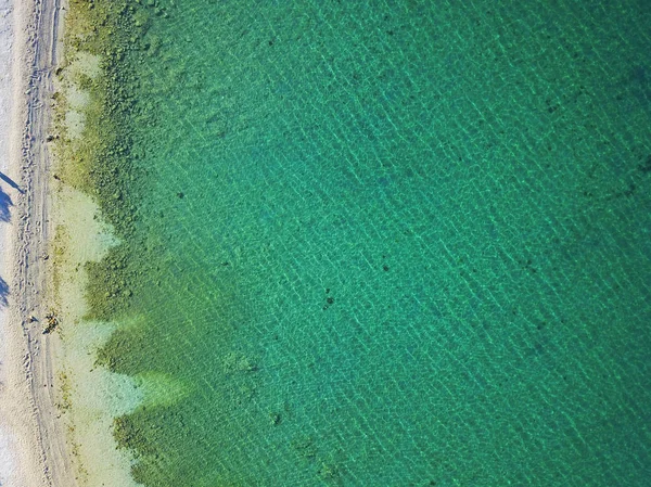 Vista Superior Hermosa Superficie Del Mar Color Turquesa —  Fotos de Stock