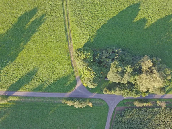 Vyhlídkový Letecký Pohled Zemědělskou Oblast — Stock fotografie