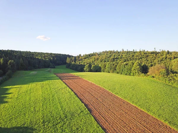 Vue Aérienne Panoramique Domaine Agriculture — Photo