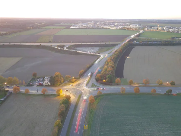 Luftaufnahme Der Kreuzung Autobahn — Stockfoto