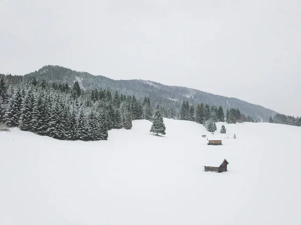 Rustige Shot Van Prachtige Besneeuwde Bergen — Stockfoto