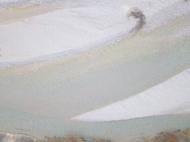 Güzel dağ nehir havadan görünümü