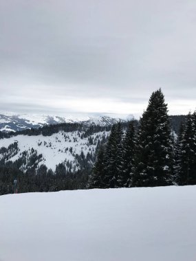 arka plan için güzel karlı dağ manzara manzara çekim