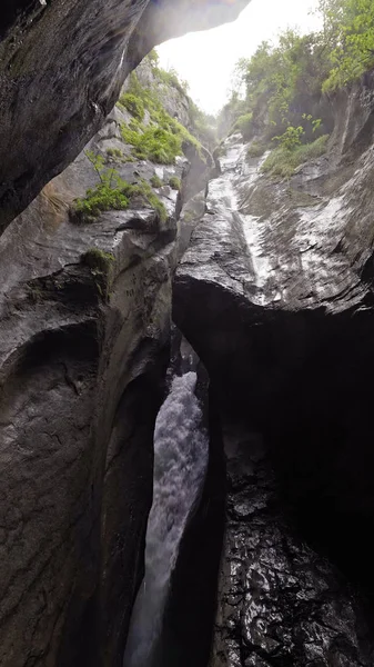 Vue Panoramique Sur Gorge Rocheuse Avec Cours Eau — Photo