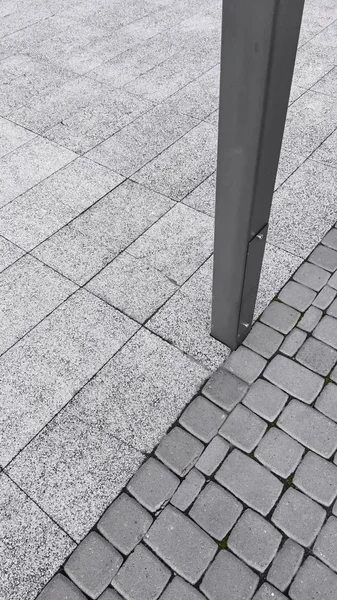 Moderna Bana Trottoaren Sten Design Grå Geometriska — Stockfoto