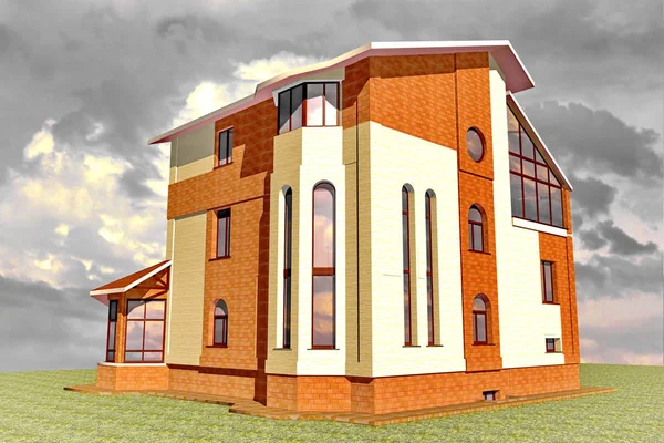 Dimora Casa 3D Rendering — Foto Stock