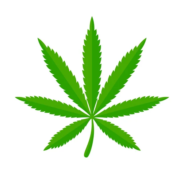 Esrar Yeşil Yaprak Bitki Esrar Weed İllüstrasyon