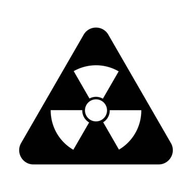 Radyoaktif Tehlike Uyarı İşareti Vektör Toksik Nükleer Radyasyon Simgesi