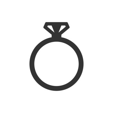 Nişan Yüzüğü Simge Sevgililer Günü Hediye Vektör Elmas Takı İllüstrasyon Evlilik Sembolü