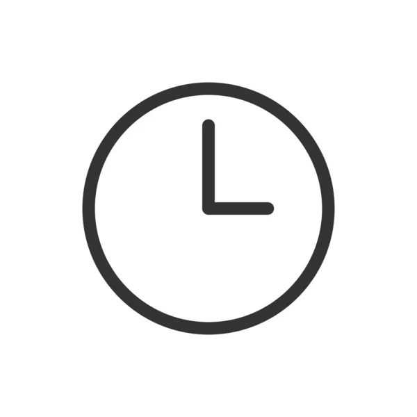 Reloj Plano Diseño Simple Icono Temporizador Botón Ilustración Aislado Sobre — Archivo Imágenes Vectoriales