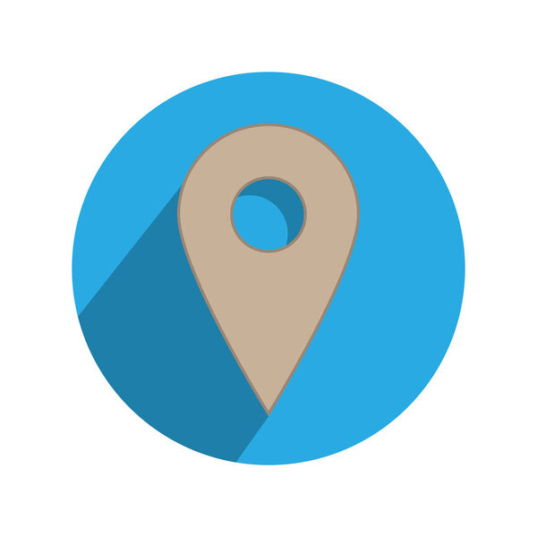 Круглый место Указатель Карта метки Иллюстрация на синем фоне Путешествие и навигационное планирование
