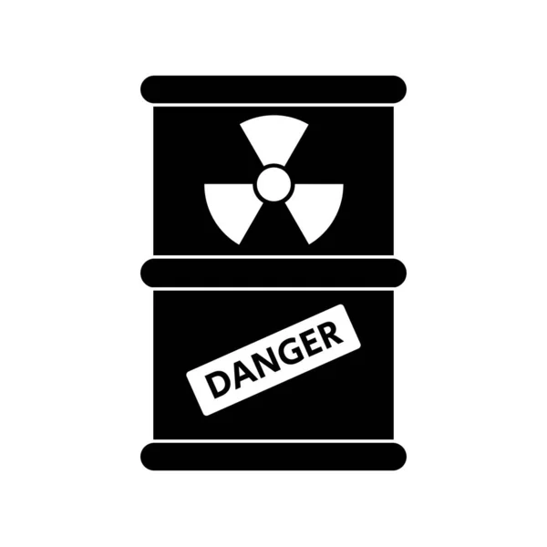 Radioactive Danger Warning Sign Vector Toxic Nuclear Radiation Icon — Stock Vector