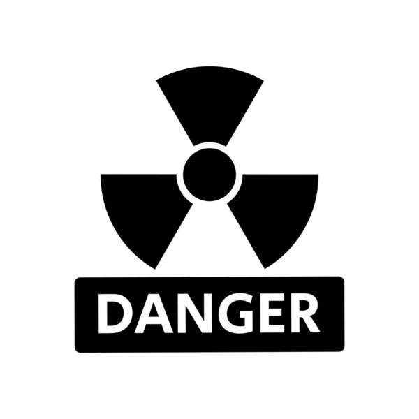 Radioactive Danger Warning Sign Vector Toxic Nuclear Radiation Icon — Stock Vector