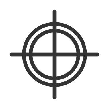 Siyah hedef işareti simgesi okçu spor oyunu sembolü hedef strateji hedef illüstrasyon