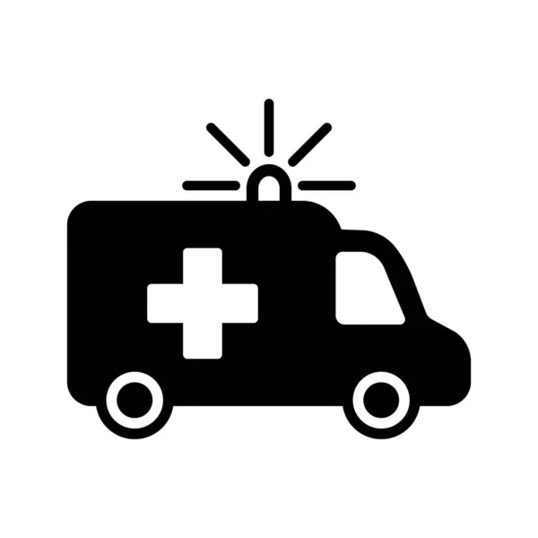 Ambulance Icon Hospital Vehicle Symbol Vector Emergency Medical Rescue Healthcare — Stock Vector