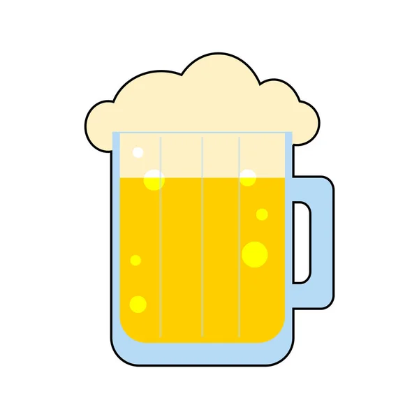 啤酒杯图标酒吧酒精饮料插图矢量酒吧玻璃 — 图库矢量图片