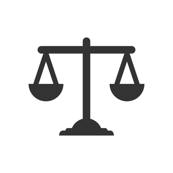 Isolated Vector Scales Icon Flat Design Law Illustration Libra Symbol