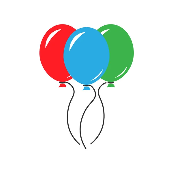 Μπαλόνι Κόμμα Γιορτή Σύμβολο Απομονωμένη Διάνυσμα Φεστιβάλ Διακόσμηση Χρόνια Πολλά — Διανυσματικό Αρχείο