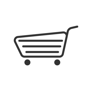 Alışveriş sepeti Izole simge vektör Illustration Online Web Shop Mobile Apps E-ticaret Mağazası Için