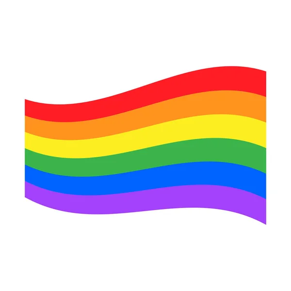 Bandeira Lgbt Colorida Ícone Rainbow Spectrum Gay Love Pride Isolado —  Vetores de Stock
