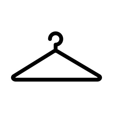 Siyah Ceket Askı Vektör İllüstrasyon Mağaza Giyim Kanca
