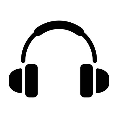 Kulaklıklar Simge Müzik İzole Vector Dj Kulaklık Ses Ses Cihazı Sembol İllüstrasyon çalma