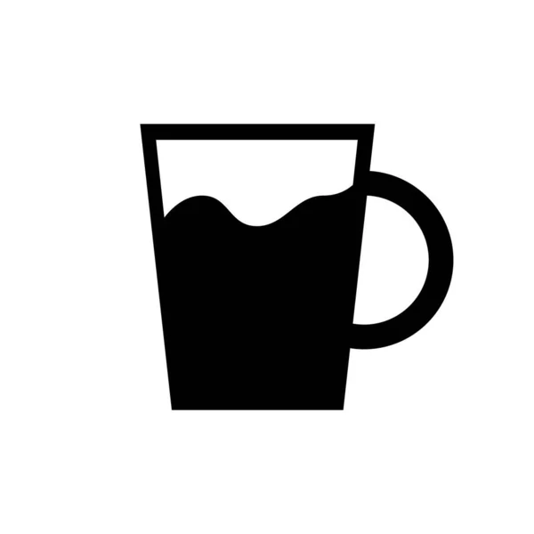 Kaffeetasse Symbol Isoliert Espresso Café Teetasse Schwarz Vektor Abbildung Heißgetränk — Stockvektor