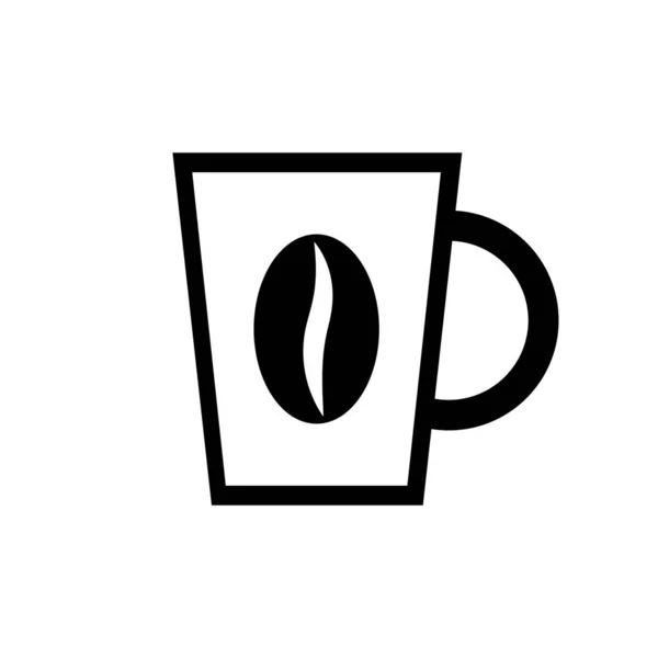Coffee Cup Icon Isolated Espresso Cafe Tea Mug Black Vector — Stock Vector