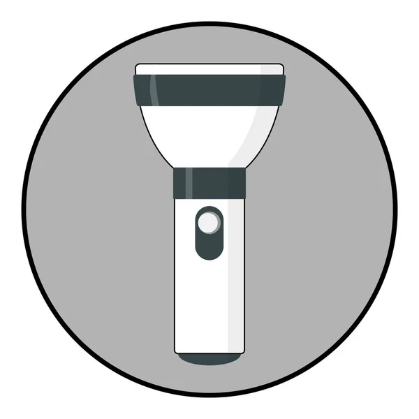 Flashlight Icon Flat Design Portable Torch Vector Icon Illustration — Stock Vector