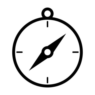  Pusula simgesi siyah ve beyaz navigasyon ekipmanı vektör illüstrasyonuName 