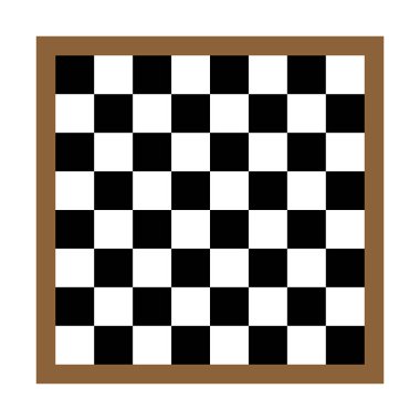 Satranç tahtası siyah ve beyaz boş zaman ve spor oyunu çizimi