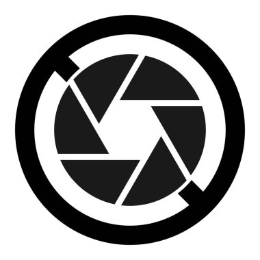 Fotoğraf çekmek yasaktır. Kamera kısıtlama alanı resimleme vektörü