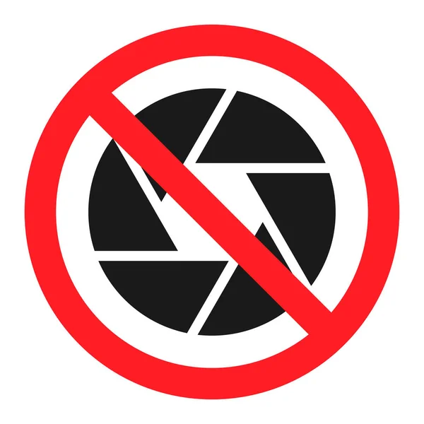 Taking Photos Forbidden Sign Camera Restriction Area Icon Illustration Vector — Stock Vector